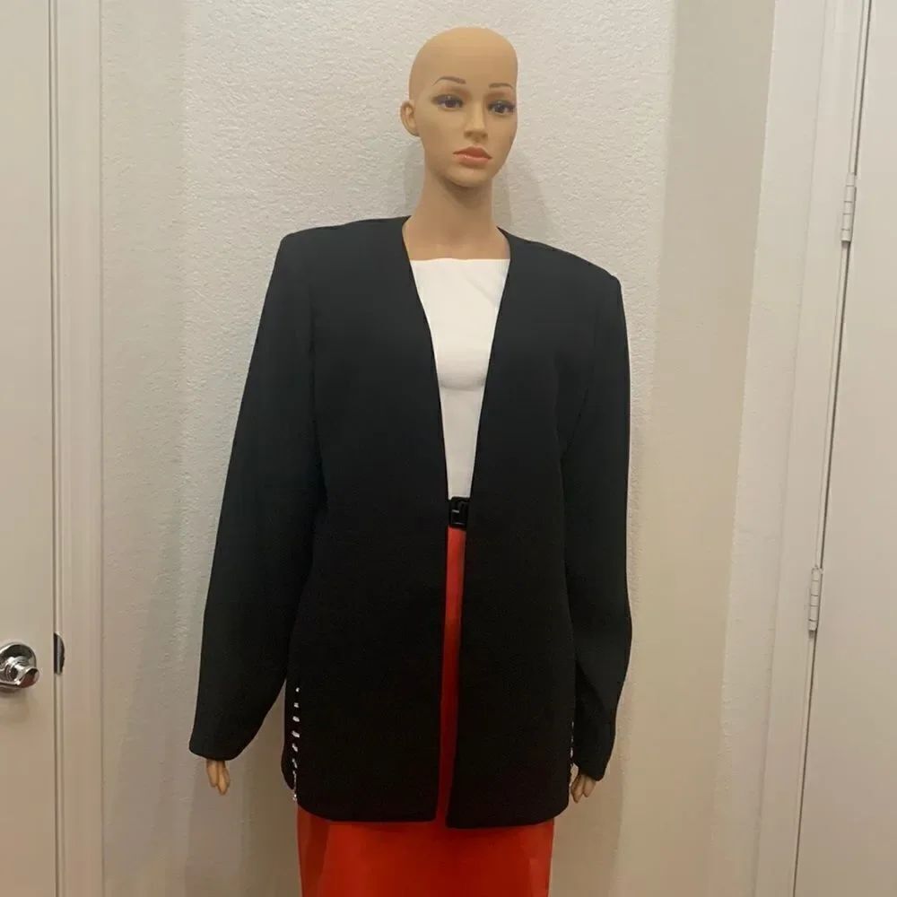 Katherine Lindsay By Matthew Black Diamond Studded Evening Event Dinner Jacket